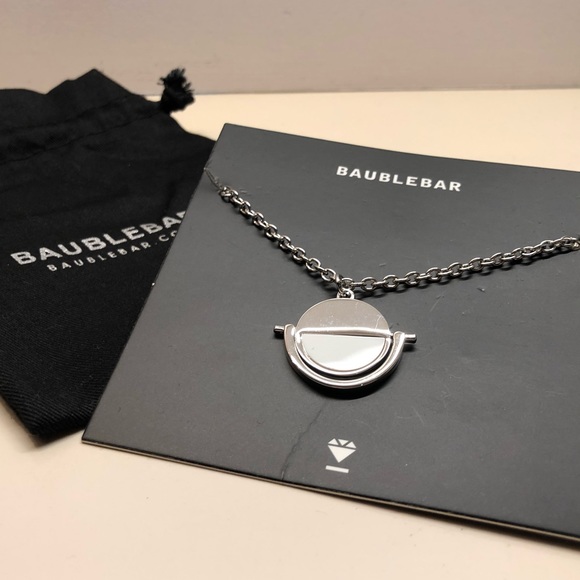 NWT Baublebar Silver Snowfall Necklace - Picture 2 of 2